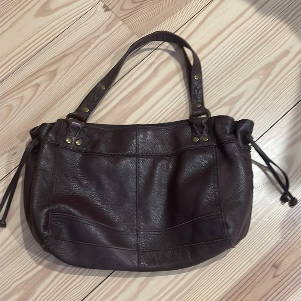 LUCKY Brown Leather Handbag